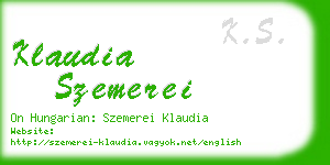 klaudia szemerei business card